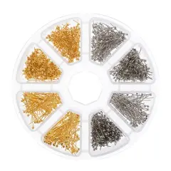 John Bead 8-Slot Ball Head Pins Jewelry Findings Kit Assortment, 700pcs