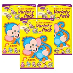 Color Monkeys Classic Accents&reg; Variety Pack, 42 Per Pack, 3 Packs