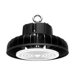 Nuvo 100w 5000k 277-480v LED High bay w/ DLC Premium in Black Finish Natural Light