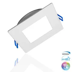 DLE6 Series 6 in. Square White Flat Panel LED Downlight in 2700K Warm White