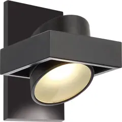 Hawk 1-Light Wall Sconce Vanity & Wall Light Fixture in Textured Black Finish