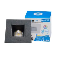 NICOR 2 in. Square LED Downlight with Baffle Trim in Black, 3000K Soft White