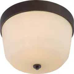 Laguna 3-Light Flush Mounted Light Fixture in Forest Bronze Finish