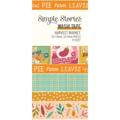 Simple Stories Harvest Market Washi Tape 5/Pkg