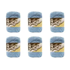 Lily Sugar'N Cream Light Blue Yarn - 6 Pack of 71g/2.5oz - Cotton - 4 Medium (Worsted) - 120 Yards - Knitting/Crochet