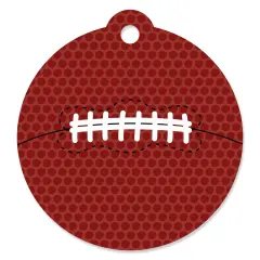 Big Dot of Happiness End Zone - Football - Baby Shower or Birthday Party Favor Gift Tags (Set of 20)