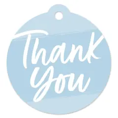 Big Dot of Happiness Dusty Blue Elegantly Simple - Guest Party Favor Gift Tags (Set of 20)