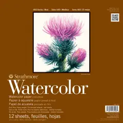 Strathmore Watercolor Paper Pad 12"X12"-12 Sheets