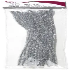 CousinDIY Tinsel Stems 6mmx12" 25/Pkg-Silver
