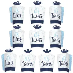 Big Dot of Happiness It's Twin Boys - Table Decorations - Blue Twins Baby Shower Fold and Flare Centerpieces - 10 Count