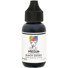 Dina Wakley Media Gesso 1oz Tube-Black