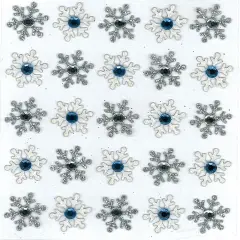 Jolee's Cabochon Dimensional Repeat Stickers - Snowflake, 25pcs