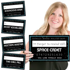 Big Dot of Happiness 80's Retro - Party Mug Shots - Photo Booth Props Totally 1980s Party Mugshot Signs - 20 Count