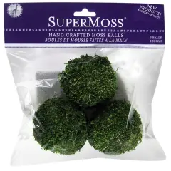 SuperMoss Moss Balls 2.5" 3/Pkg-Green