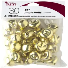 CousinDIY Jingle Bells 30/Pkg-.75" Gold