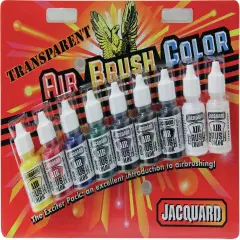 Jacquard Transparent Airbrush Exciter Pack 9/Pkg-0.5oz
