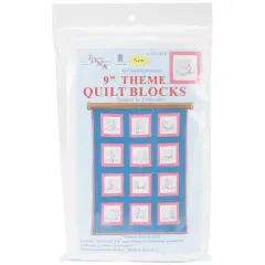 Jack Dempsey Themed Stamped White Quilt Blocks 9"X9" 12/Pkg-Sunbonnet Sue & Sam