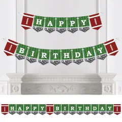 Big Dot of Happiness End Zone - Football - Birthday Party Bunting Banner - Sports Party Decorations - Happy Birthday