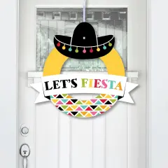 Big Dot of Happiness Let's Fiesta - Outdoor Fiesta Decor - Front Door Wreath