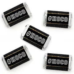 Big Dot of Happiness Hoco Dance - Mini Candy Bar Wrapper Stickers - Homecoming Small Favors - 40 Count