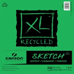 Canson XL Recycled Sketch Paper Pad 9"X12"-100 Sheets