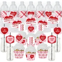 Big Dot of Happiness Conversation Hearts - Valentine&rsquo;s Day Party Favors and Cupcake Kit - Fabulous Favor Party Pack - 100 Pieces