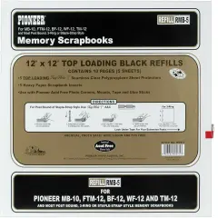 Pioneer Universal Top-Loading Page Protectors 5/Pkg-12"X12" (W/Black Inserts)