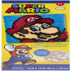 Dimensions Latch Hook Kit 12"X12"-Super Mario Bros.