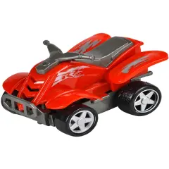 Rev Up And Go Friction 4" Red ATV All Terrain Vehicle Car Toy