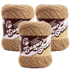 (Pack of 3) Lily Sugar'n Cream Yarn - Solids-Jute