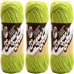 (Pack of 3) Lily Sugar'n Cream Yarn - Solids-Hot Green