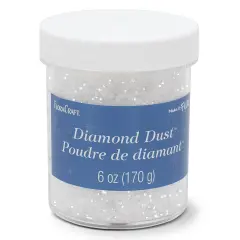 FloraCraft Diamond Dust Glitter 6oz-Clear Glass