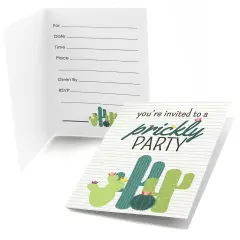 Big Dot of Happiness Prickly Cactus Party - Fill In Fiesta Party Invitations (8 count)