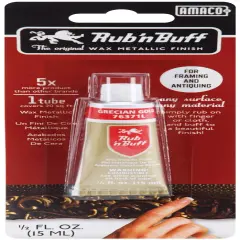 Amaco Rub 'n Buff Metallic Wax Finish .5oz-Grecian Gold