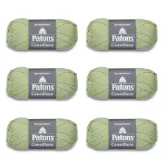 Patons Canadiana Cherished Green Yarn - 6 Pack of 3.5oz/100g - Acrylic - 4 Medium - 205 Yards - Knitting/Crochet