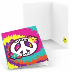 Big Dot of Happiness 60's Hippie - 1960s Groovy Party Thank You Cards (8 count)