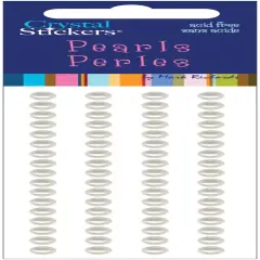Mark Richards Crystal Stickers Pearls 5mm Round 68/Pkg-Natural