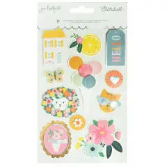 Jen Hadfield Stardust Layered Stickers 11/Pkg-W/Silver Foil Accents