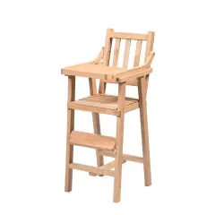 Eli & Mattie Amish Made Oak Child Doll High Chair Toy for 18 inch Dolls