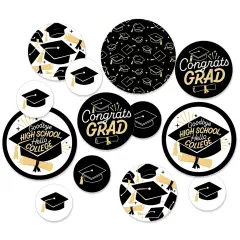 Big Dot of Happiness Hello College Graduation Party Giant Circle Confetti - Party Decorations - Large Confetti 27 Count