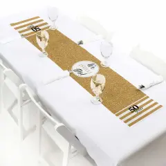 Big Dot of Happiness We Still Do - 50th Wedding Anniversary - Petite Anniversary Party Paper Table Runner - 12 x 60 inches