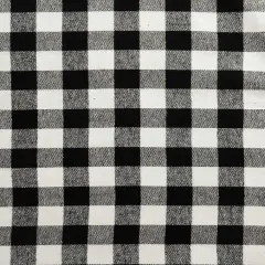 FabricLA 100% Cotton Flannel Fabric - 58/60" Inches (150 CM) - Cotton Tartan Flannel Fabric - Use as Blanket, PJ, Shirt, Cloth Flannel Craft Fabric - Black & White, 1 Yard