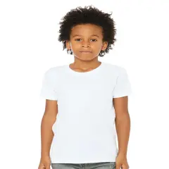 BELLA + CANVAS&reg; Youth CVC Jersey Crew Neck Tee - 3001YCVC Solid white blend