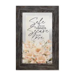 Safe In His Hands Metalscape Framed Wall Art - 8 inches x 12 inches