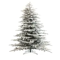 Perfect Holiday Unlit Slim Flocked Christmas Tree