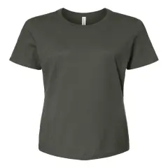 BELLA + CANVAS&reg; Women&rsquo;s Relaxed Crewneck Short Sleeve Jersey Tee Military green