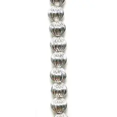 6 Packs of Pleated Metal Beads Pack of 13