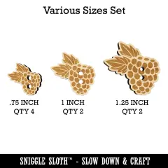 Raspberry Blackberry Fruit Wood Buttons for Sewing Knitting Crochet DIY Craft