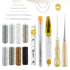 Kitcheniva Leather Waxed Thread With Stitching Needles DIY Sewing Craft