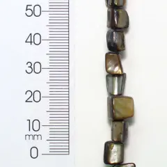 6 Packs of Tinted Shell Nugget Beads - Slate - 2 x 8" Strand